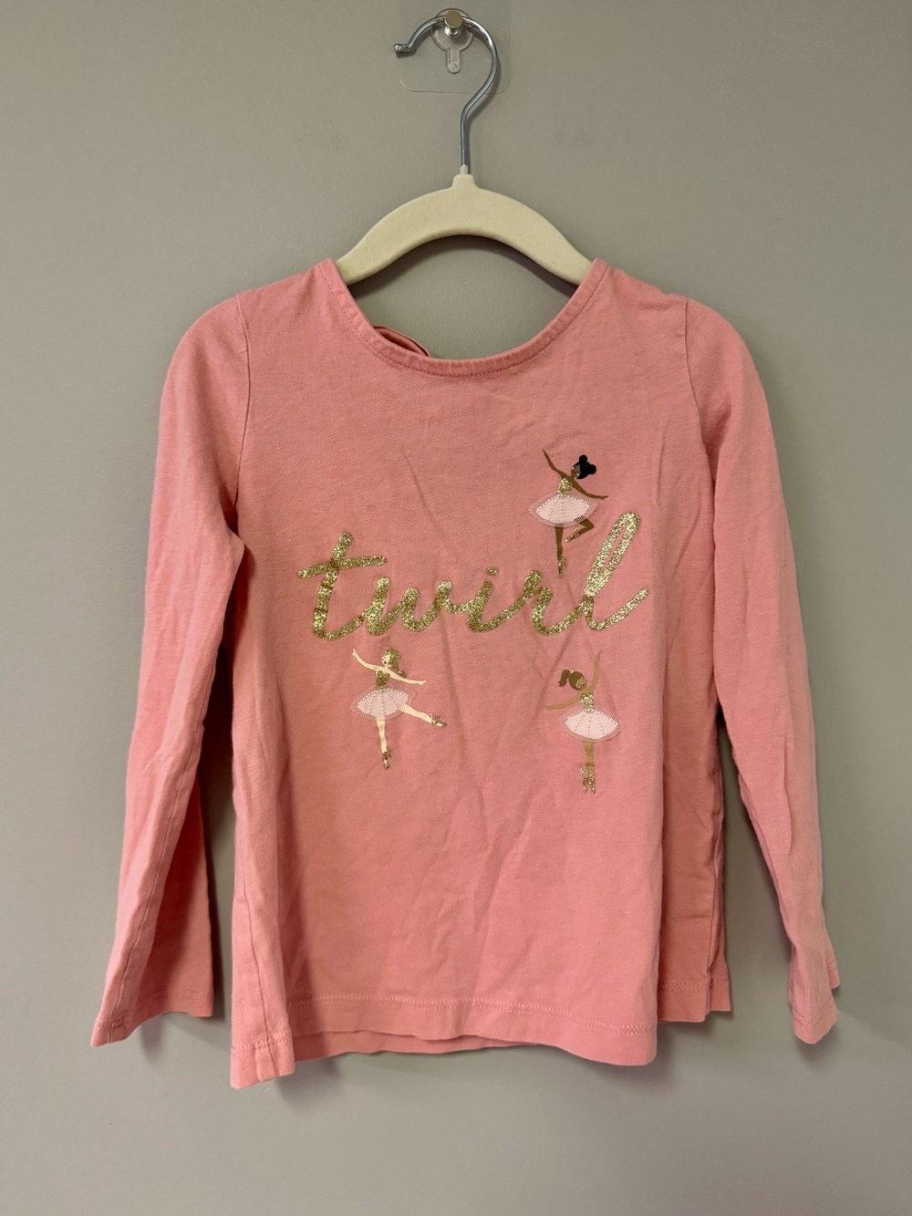 Carter's Pink Long-Sleeve 'Twirl' Ballet Graphic Tee